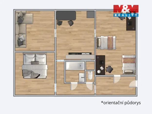 Prodej bytu 3+1, Strakonice - Strakonice II, Na Ohradě, 73 m2