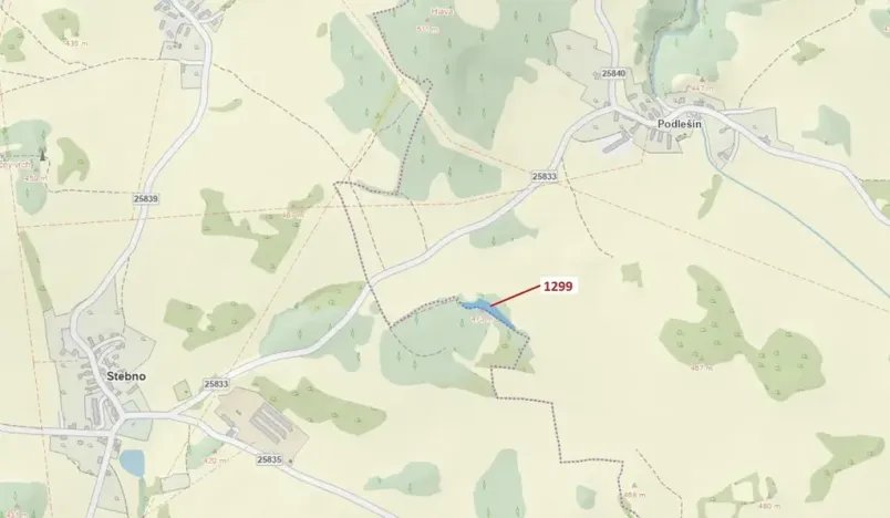 Dražba lesa, Stebno, 2275 m2