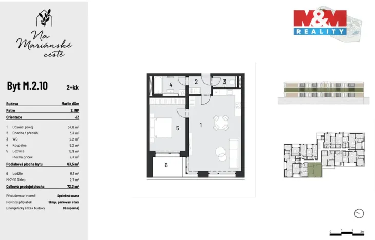 Prodej bytu 2+kk, Brandýs nad Labem-Stará Boleslav, Dřevčická, 64 m2