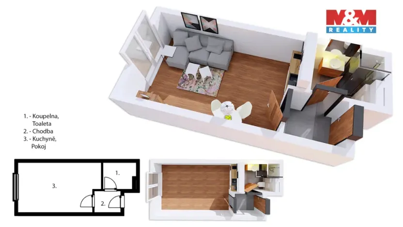 Prodej bytu 1+kk, Praha - Třebonice, U Zličína, 24 m2