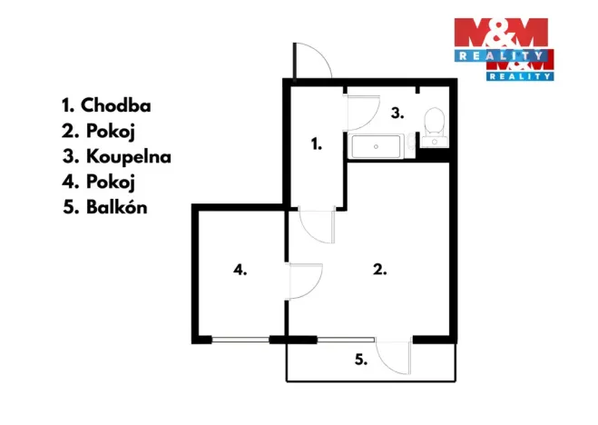 Prodej bytu 1+1, Olomouc - Nová Ulice, Kmochova, 37 m2