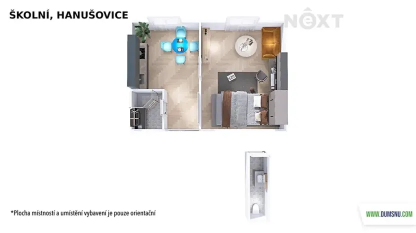 Prodej atypického bytu, Hanušovice, Školní, 40 m2