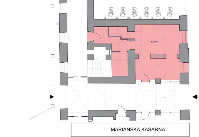 Pronájem obchodního prostoru, České Budějovice - České Budějovice 3, Pražská tř., 60 m2