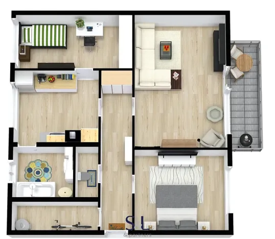 Pronájem bytu 3+1, Nový Bor, Skalická, 81 m2