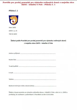 Prodej pozemku pro bydlení, Záříčí, 890 m2