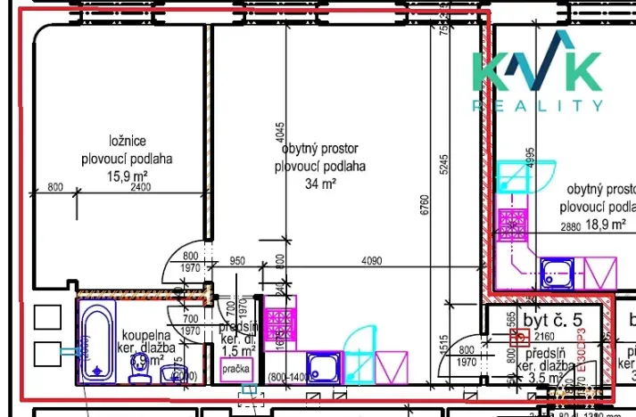 Pronájem bytu 2+kk, Karlovy Vary, Vítězná, 65 m2