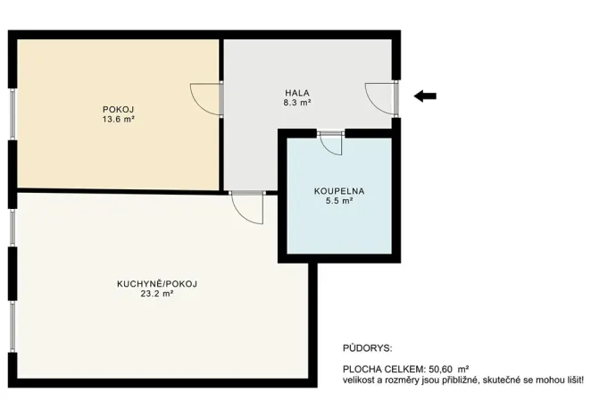 Prodej bytu 2+kk, Praha - Smíchov, Za Ženskými domovy, 52 m2