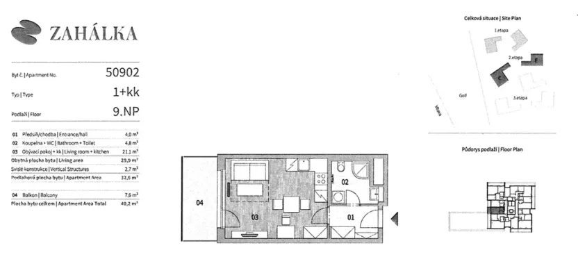 Pronájem bytu 1+kk, Praha - Modřany, Mezi vodami, 30 m2
