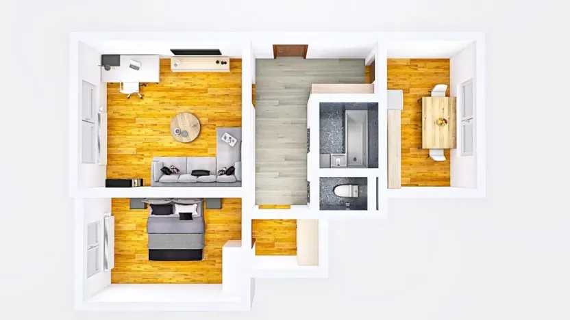 Pronájem bytu 2+1, Jablonec nad Nisou, Boženy Němcové, 56 m2