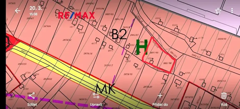 Prodej zahrady, Kolín, 549 m2