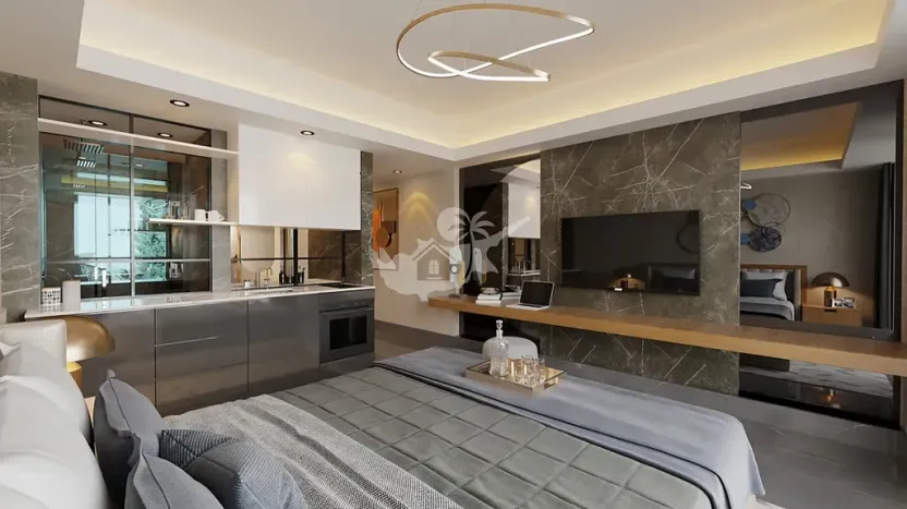 Prodej bytu 1+kk, Trikomo, Kypr, 37 m2