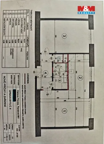 Pronájem bytu 2+1, Ostrava - Poruba, Panelová, 51 m2