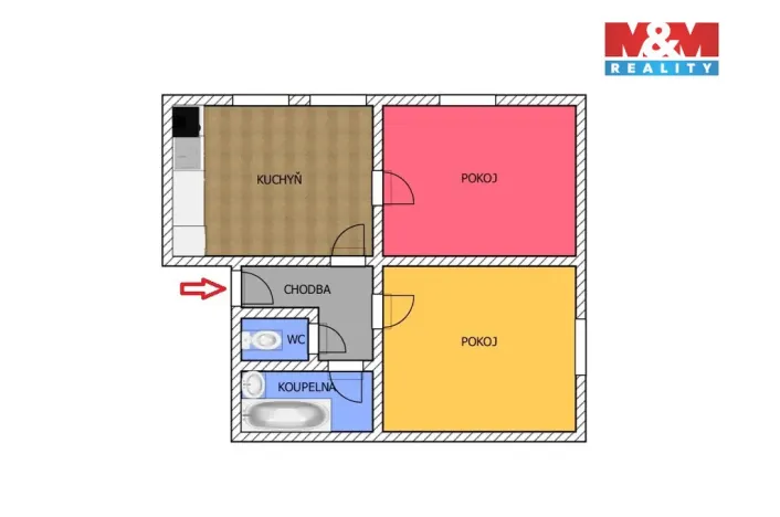Pronájem bytu 3+kk, Ronov nad Doubravou, Zámecká, 84 m2
