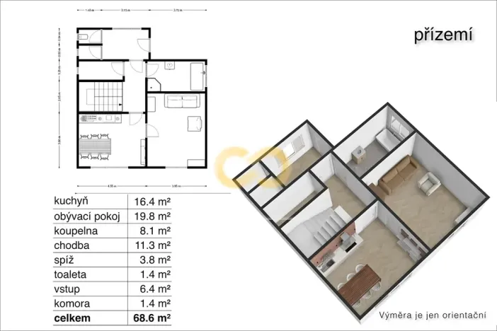 Prodej rodinného domu, Praha - Modřany, K Lahovičkám, 150 m2