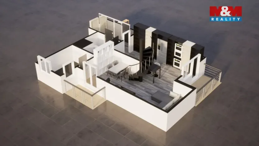 Pronájem bytu 3+kk, Liberec - Liberec VI-Rochlice, Nádvorní, 103 m2