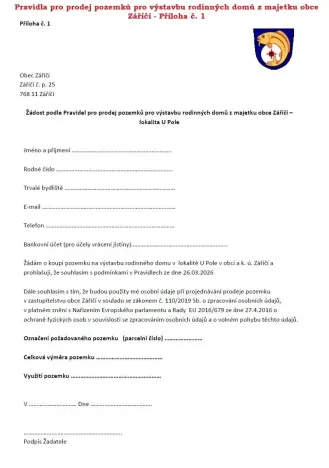 Prodej pozemku pro bydlení, Záříčí, 811 m2