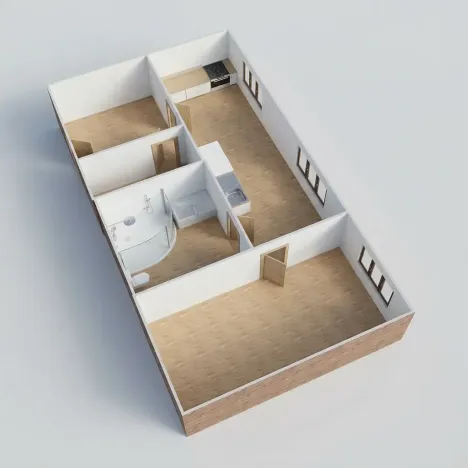 Pronájem bytu 1+1, Kyjov, Svatoborská, 40 m2