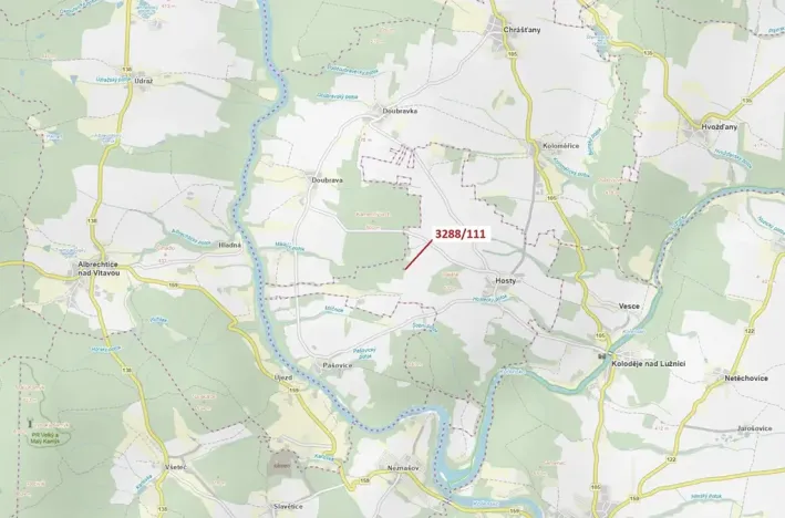 Dražba lesa, Hosty, 978 m2