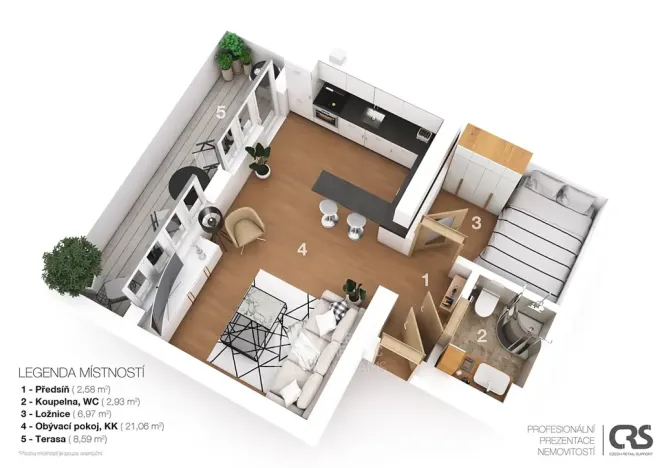 Pronájem bytu 2+kk, Praha - Nové Město, U půjčovny, 36 m2