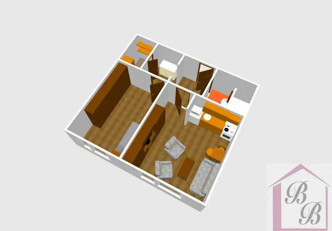 Pronájem bytu 1+1, Doksy, Hálkova, 42 m2