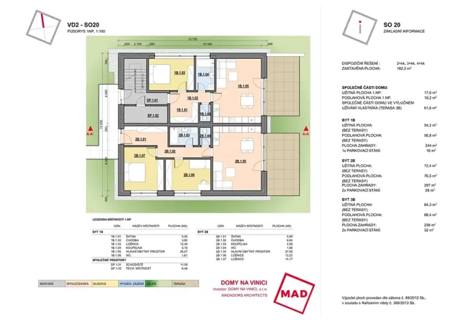 Prodej bytu 2+kk, Němčičky, 54 m2