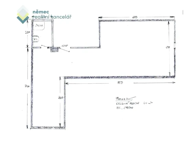 Pronájem kanceláře, Praha - Holešovice, Dělnická, 44 m2