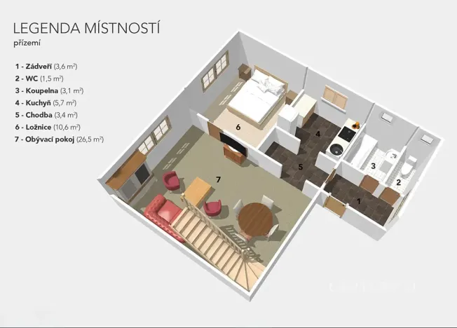 Prodej rodinného domu, Kryry, Na Rybníkách, 90 m2