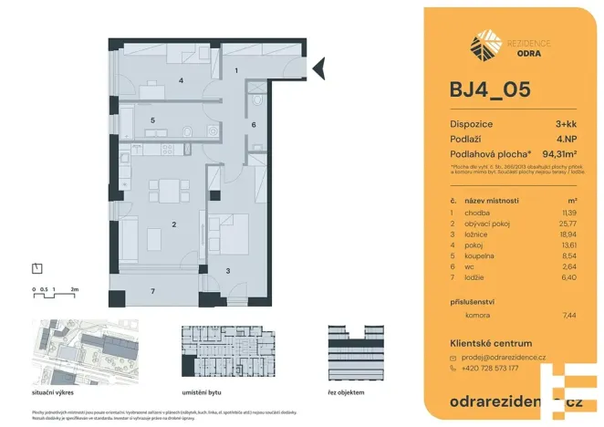 Prodej bytu 3+kk, Praha - Bohnice, Lodžská, 87 m2