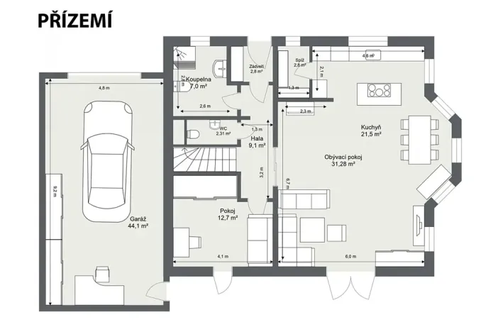 Prodej rodinného domu, Nelahozeves, V Závětině, 252 m2
