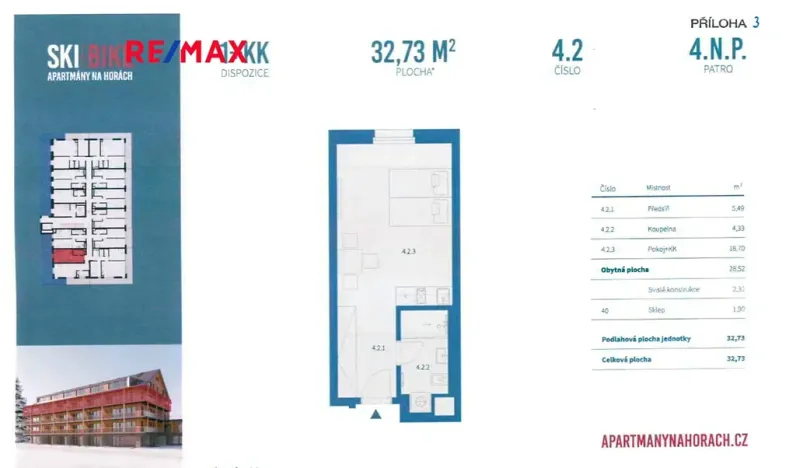 Prodej bytu 1+kk, Janské Lázně, Modrokamenná, 32 m2