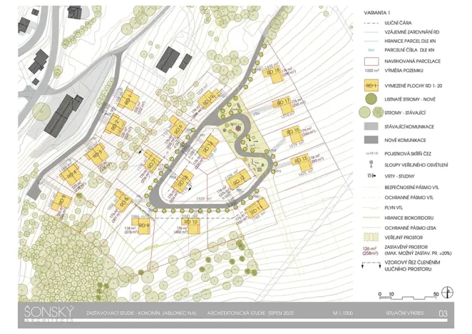 Prodej pozemku pro bydlení, Jablonec nad Nisou, Tyršova stezka, 1040 m2