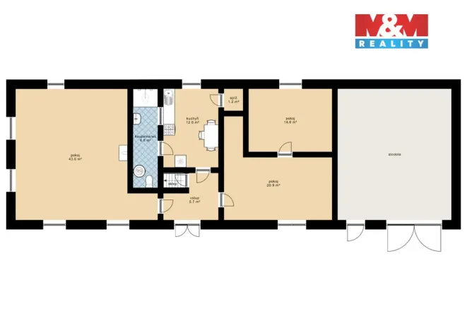 Prodej rodinného domu, Krejnice, 205 m2