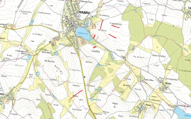 Prodej pole, Habry, 5235 m2