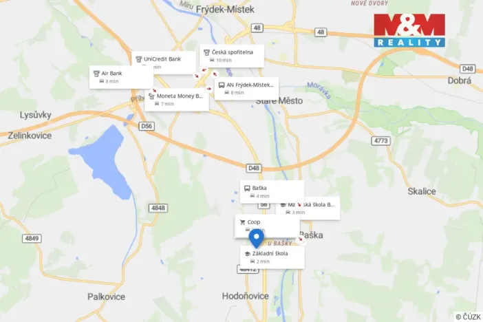 Pronájem kanceláře, Baška - Kunčičky u Bašky, 73 m2