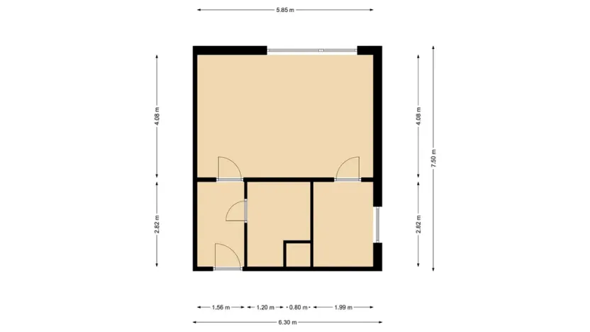 Pronájem bytu 1+1, Jablonec nad Nisou - Mšeno nad Nisou, Boženy Němcové, 40 m2