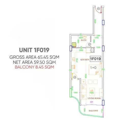Prodej bytu 1+kk, Taqah, Omán, 65 m2
