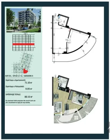 Prodej bytu 2+kk, Qerret, Albánie, 80 m2