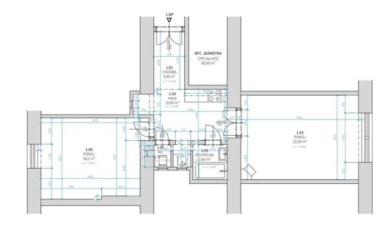 Pronájem bytu 2+kk, Praha - Vinohrady, Mánesova, 59 m2