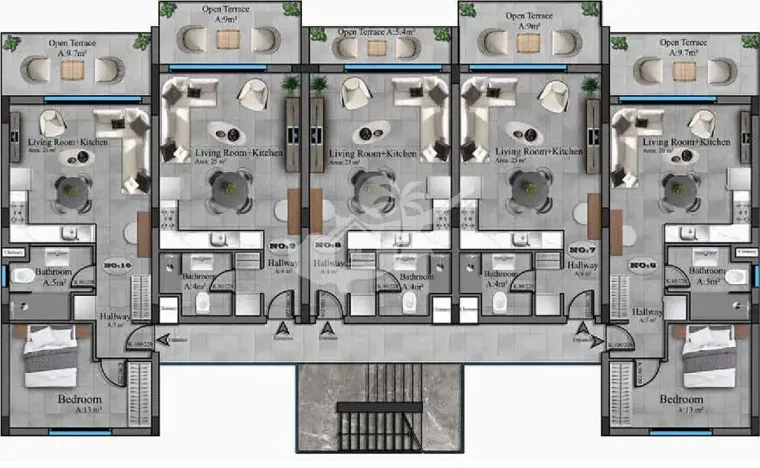 Prodej bytu 1+1, Agios Amvrosios Keryneias, Kypr, 47 m2