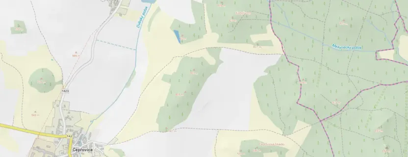 Prodej lesa, Čepřovice, 1644 m2