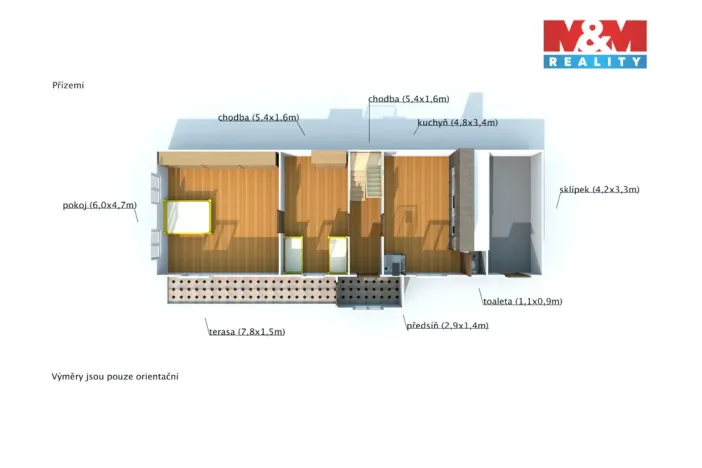 Prodej rodinného domu, Hrádek - Čejkovy, 108 m2