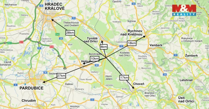 Prodej zahrady, Borohrádek, 465 m2