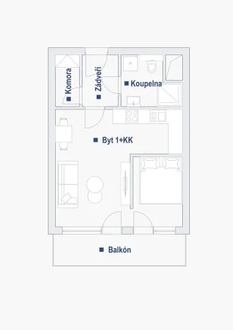 Pronájem bytu 1+kk, Brno - Zábrdovice, Spolková, 38 m2