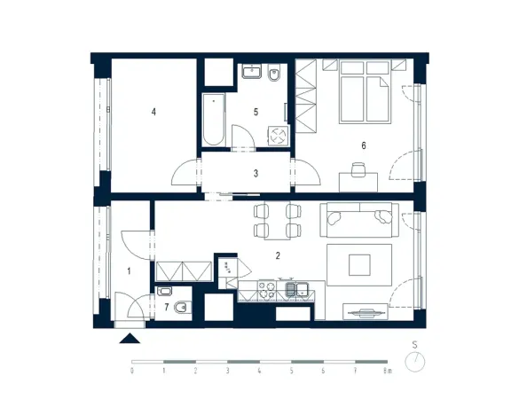 Pronájem bytu 3+kk, Praha - Karlín, Pernerova, 70 m2