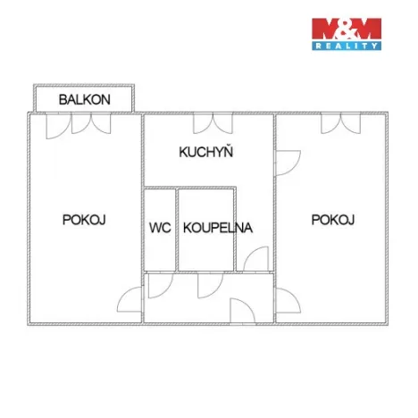 Pronájem bytu 2+1, Ostrava - Poruba, Čkalovova, 58 m2