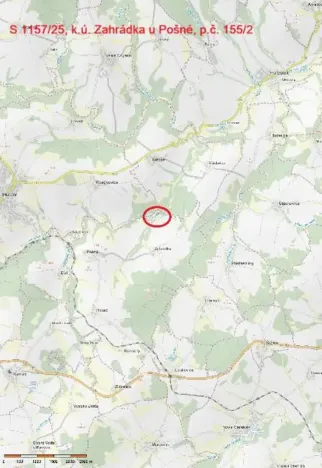 Prodej lesa, Pošná, 3636 m2