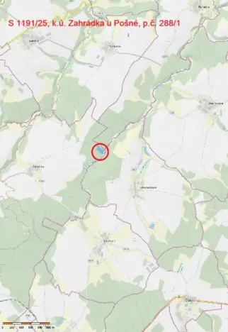 Prodej lesa, Pošná, 12283 m2