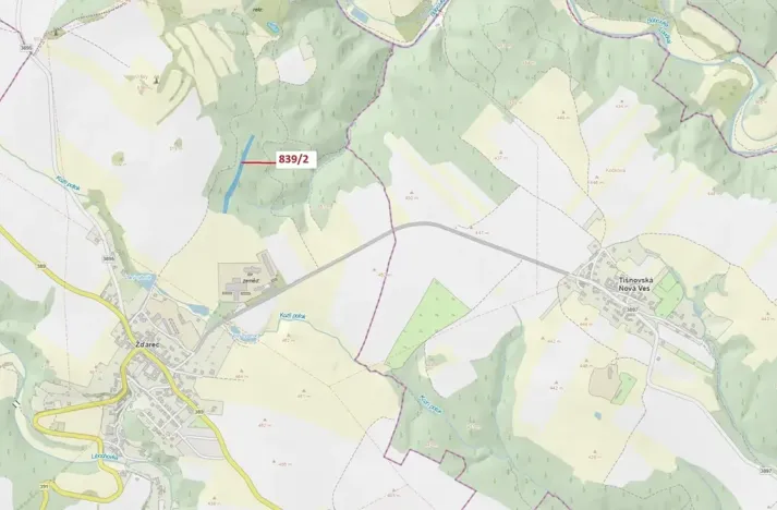 Dražba lesa, Žďárec, 5465 m2