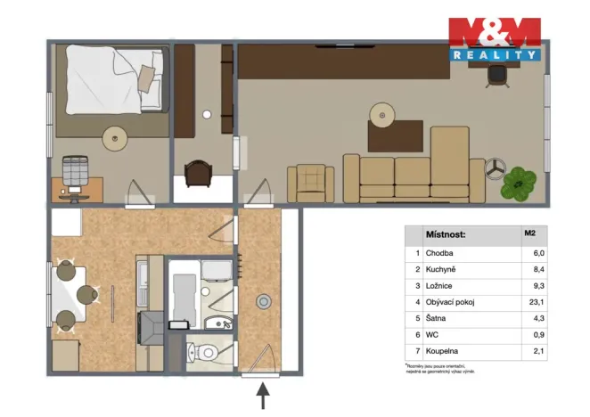 Prodej bytu 2+1, Most, Maxe Švabinského, 53 m2