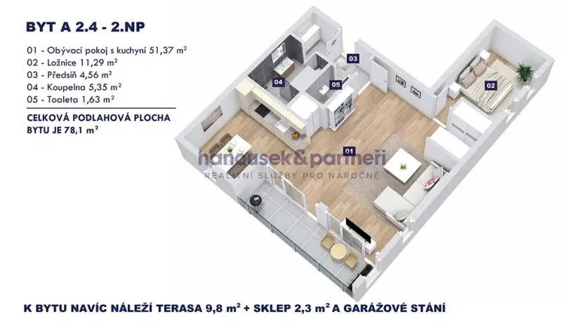 Prodej bytu 2+kk, Vrchlabí, Pražská, 78 m2